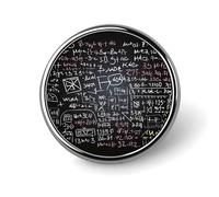 Math Formula Badge Holder Exquisite Round Badge with Picture Pin DIY Button Badges Personalized Metal Button Pin Fashion Brooch Crafts Gifts Clothes Decorative Pins