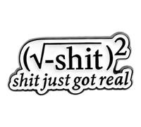 Math Formula Brooch Pins Maths Symbol Metal Badge Punk Lapel Pins Jewelry for Clothing and Bag