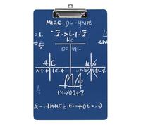 Math Formula Clipboard, A4 Acrylic Clipboard with Hanging Hole, Ultra-Light Clip Board - Holds 100 Sheets, Shatterproof Document Holder for Office, 12.5" X 8.5"