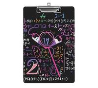 Math Formula Clipboard Simple Sturdy Standard A4 Letter Size Acrylic Clipboard Low-Profile Metal Clip with Retractable Hanging Hole Plastic Clipboards