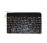 Math Formula Coin Purse with Zipper Coin Wallet Coin Pouch Canvas Change Purse Pouch Zero Wallet Coin Bag