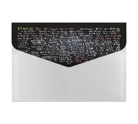 Math Formula File Folder with Snap&6 Pockets Reusable File Organizer Portable Document Paper Bill Receipt Organizer Plastic Envelopes for Office College Letter Size