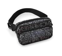 Math Formula Full Printed Fanny Pack,Zipper Belt Bag Cute Crossbody Bag Hip Bum Bag with Adjustable Strap