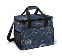 Math Formula Large Lunch Bag Soft Cooler Bag Insulated Thermal Bag Reusable Grocery Bags for Office Picnic Beach