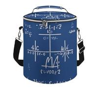 Math Formula Lunch Bag, 15L Portable Leakproof Picnic Basket with Shoulder Strap, Insulated Picnic Cooler Bag for Camping, Beach, Hiking & Groceries