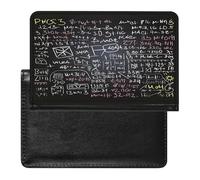 Math Formula Passport Holder Cover Leather Passport Wallet RFID Blocking Travel Wallet Documents Organizer Passport Protector Passport Cover for Men&Women