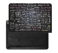 Math Formula Passport Holder Wallet Card Case Fashion Travel Passport Cover Documents Organizer ID Protector Holder Unisex-adult