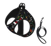 Math Formula,Pet Harness,Adjustable Reflective Dog Harness,Pet Leash Vest,S