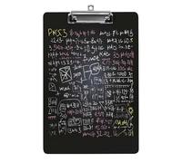 Math Formula Plastic Clipboard with Low Profile Clip,A4 Size Clipboards Fashion Clip Boards Colored Clip Board for Office Classroom Teacher with Hanging Hook