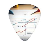 Math Formula Print 12 Pcs Guitar Picks Fit Lovers 3 Different Thickness 0.46 0.71 0.96mm
