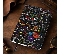 Math Formula Print A5 Leather Journal Cover,Refillable Genuine Leather Journal Notebook Cover