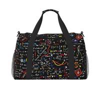 Math Formula Print Everyday Use Travel Duffle Bag Large Capacity Travel Bag Stylish Functional Bag, Black, One Size
