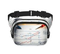 Math Formula print Fanny Pack Purse with Adjustable Strap Square Double Layer Waist Bag Belt Unisex Everywhere