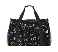 Math Formula Print Foldable Carry On Tote Large Capacity Hand Carry Bag for Airplane Weekend Getaways
