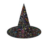 Math Formula print Halloween hat, set of 3, fit for family themed parties, yard decorations, carnival parties