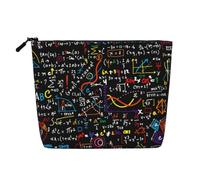 Math Formula Print Portable Makeup Bag for Women Large-Capacity Travel Toiletry Organizer Pouch