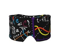 Math Formula Print Sleep Eye and Ear Muffs Soft Blackout for Adults Kids Comfortable Travel Nap Aid