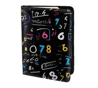 Math Formula Print Stylish Men Women 5.5 Inch Passport Travel Document Wallet For Secure Storag, Black, One Size