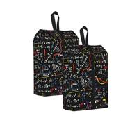 Math Formula Print Trainer Bag Portable Boot Bag with Zipper Closure Storage Pouch for Travel Home-2pcs