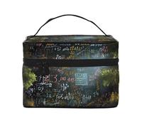 Math Formula -Print Waterproof Cosmetic Bag for Travel & Gym - Large Makeup Organizer Compartments, Premium Twill Fabric, Leak-Proof Design