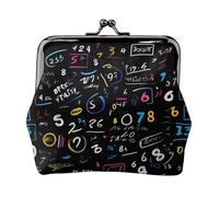 Math Formula Print Women'S Kiss Lock Coin Pouch, Mini Wallet For Cards And Lipstick, Soft Compact Purse