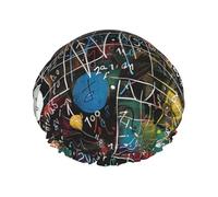 Math Formula Printed Double Layer Lined Shower Cap,Shower Caps For Women Reusable