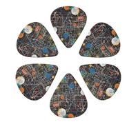 Math Formula Printed Guitar Picks -6 Pcs Guitar Picks Plectrum,Guitar Accessories,Electric Guitar Pick 0.96mm