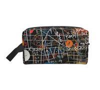 Math Formula Printed Makeup Bag Travel Portable Cosmetic Bag Large Capacity Makeup Case Toiletry Handbag Organiser for Women