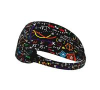 Math Formula Printed Non Slip Headband Women, Versatile Daily Sport Use, Yoga Running Gym Cycling Workout