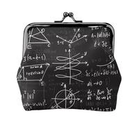 Math Formula, PU Leather Coin Purse, Small Wallets, Change Pouch with Kiss Lock Clasp Buckle, Change Purse