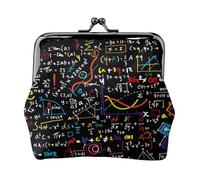 Math Formula, PU Leather Coin Purse, Small Wallets, Change Pouch with Kiss Lock Clasp Buckle, Change Purse