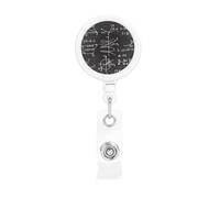 Math Formula, Retractable Badge Holder,Badge Reels Holder with ID Clip Alligator Clip