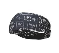 Math Formula Sports Sweatband Head Bands for Women Men, Lightweight Breathable Non Slip Workout Headbands Hairband for Fitness Running Cycling Hiking Yoga