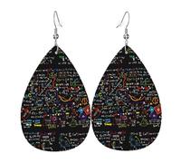 Math Formula Teardrop Pierced Earrings For Women, Geometric Drop Earrings, Fashion Dangle Jewelry For Evening Events