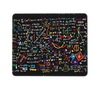 Math Formula Thick Comfort Mouse Pad with Lock Edge Design, Large Non-Slip Rubber Base Desk Mat for Office