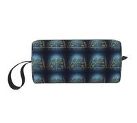Math Formula Yellow Print Foam Padded Cosmetic Case Simple Organizer Pouch Lightweight Travel Bag for Space Saving