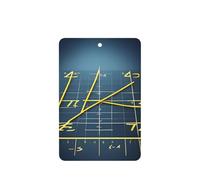 Math Formula Yellow Printing 10 Pcs Car Air Freshener Fragrant Sheets,Car Hanging Accessories With Strings For Decor