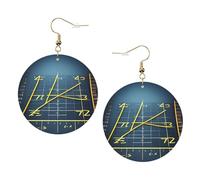 Math Formula Yellow Trendy Leather Earrings For Women Dangle 1 Pair Lightweight Printed Piercing Earrings Jewelry Gifts For Women Girls