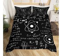 Math Formulas Graphics Duvet Cover Hand Drawn Bedding Set Geometry Algebra Calculations Comforter Cover for Boys Girls Kids Double Size Boys