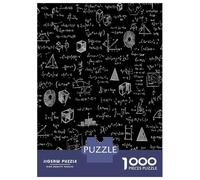 Math Formulas Jigsaw Puzzle for Adults 1000 Piece Jigsaw Puzzle Chalkboard Puzzle Game for Family Paper Relaxation Learning Focus 70x50cm/1000pcs