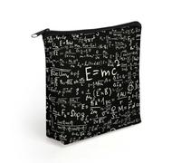 Math Formulas Science Travel Makeup Bag Toiletry Cosmetic Pouch Aesthetic Organizer Pencil Case Pen Holder 8.3 X 7.5 Inch