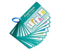 Math Fraction Concepts Cards | Hands-on Educational Resource for Classroom Activities Homeschool Practice Math Flashcards