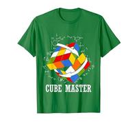 Math Geek Rubik's Cube T-Shirt, Men, Kelly Green, 3X-Large
