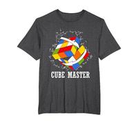 Math Geek Rubik's Cube T-Shirt, Men's Big and Tall, Dark Heather Grey, 5X Tall