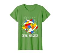 Math Geek Rubik's Cube T-Shirt, Women, Grass Green, Large