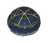 Math Geometry Calculus Print Washable Reusable Shower Cap/Hair Hat With Lining/Elastic Fit All Hair Lengths