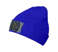Math Geometry Calculus Printing Cute Beanie for Men Women Knitted Beanie Hats Winter Knit Caps Soft Ski Hat Unisex Winter Gift Blue