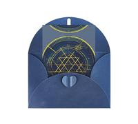 Math Geometry Calculus Printing Notecards With Envelopes,Vertical Love Buckle Blank Pearl Paper Packaging Holiday Greeting