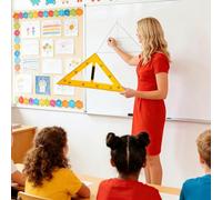 Math Geometry Equipment - Protractor for Angle Measurement, Blackboard and Whiteboard Protractor, Large Ruler for Teachers, for Drawing Math Course School Classroom Chalkboard Artist