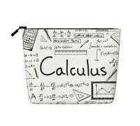 Math Geometry Geek Calculus Cosmetic Bag - Single Layer Large Capacity Travel Organizer, Daily Organizer with Zipper